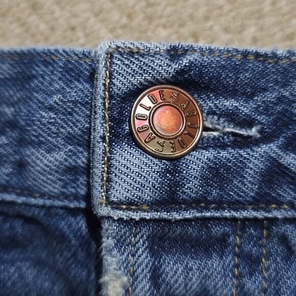 AGOLDE Quinn High Rise Distressed Denim Mini Skirt - Size 26/2 - Picture 7 of 15